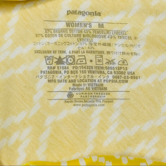 Patagonia Yellow Lithia Ruched Convertible Skirt / Halter Top Size Medium - Picture 6 of 8